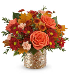 Chic Copper Bouquet. An arrangement by North Liberty Flower Shop.