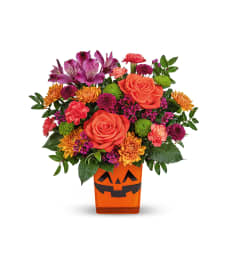 Spooky Spectacle Bouquet. An arrangement by North Liberty Flower Shop.