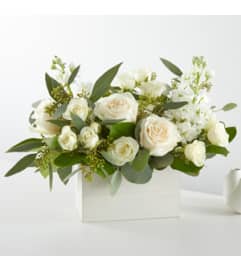 Fresh Linen Box. An arrangement by Sueppel's Flowers.