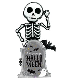 Special Delivery Skeleton Foil Balloon 67 Tall. An arrangement by Balloon Bouquets Plus.