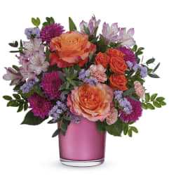 Sunset Serenade Bouquet TEV72-6A. An arrangement by Jennifer's Flowers and Gifts.