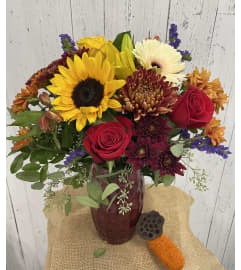 Autumn Sunshine. An arrangement by Incredible Florist.