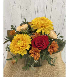Fall Bright. An arrangement by Incredible Florist Seton.