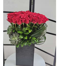 Exclusive Red Roses. An arrangement by Brickell Exclusive Blooms.
