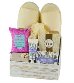 Tranquility Spa Gift Crate. An arrangement by Select Flowers.