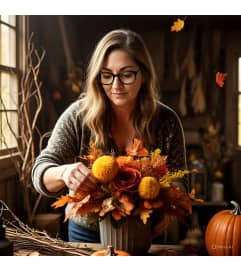 Designer's Choice Fall Themed Arrangement. An arrangement by Anne Marie Rose Floral Design. Designer's Choice Fall Themed Arrangement. An arrangement by Anne Marie Rose Floral Design.