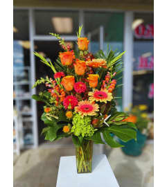 Sunset Splash. An arrangement by Shell Beach Floral Design.