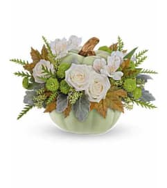 Sage Pumpkin Elegance. An arrangement by Flore's Shop.