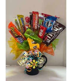 Candy Bouquet Mug. An arrangement by Stayton Flowers. Candy Bouquet Mug. An arrangement by Stayton Flowers.