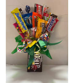 Candy Bouquet MM. An arrangement by Stayton Flowers. Candy Bouquet MM. An arrangement by Stayton Flowers.