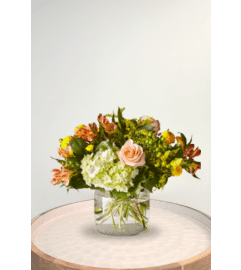 Lifes a Peach Bouquet. An arrangement by Blossoms On The Trail.