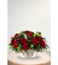 Winter Wishes Basket. An arrangement by Blossoms On The Trail.