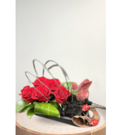 Woodland Collection- Lady Bugs. An arrangement by Blossoms On The Trail.