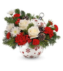 Snowy Sparkle Bouquet. An arrangement by Flowers and Beyond.