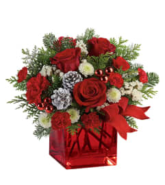 This Is Christmas Bouquet. An arrangement by Flowers and Beyond.