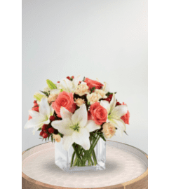 A True Blushing Beauty. An arrangement by Blossoms On The Trail.