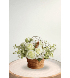 Peaceful Garden Basket. An arrangement by Blossoms On The Trail.
