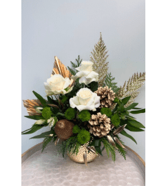 Golden Partridge in a Pear Tree. An arrangement by Blossoms On The Trail.