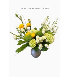 Silver Grace Bouquet. An arrangement by Angela's Red Flowers.