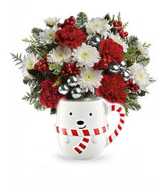 Cozy Cub Hug Bouquet. An arrangement by Awesome Blossom. Cozy Cub Hug Bouquet. An arrangement by Awesome Blossom.