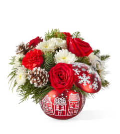 Christmas Village Bouquet. An arrangement by Aurora Greenhouse.