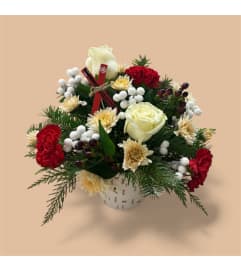 Alpine Ski Mug Arrangement. An arrangement by In Bloom.