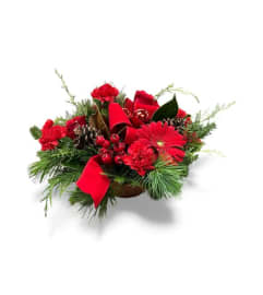 Crimson Christmas. An arrangement by Flower Buds Florist PEI.