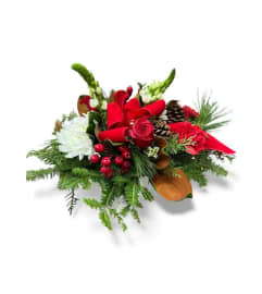 Seasons Greetings. An arrangement by Flower Buds Florist PEI.