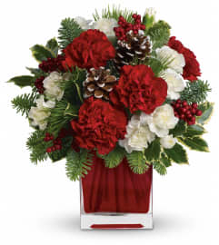 Make Merry. An arrangement by Very's Flowers.