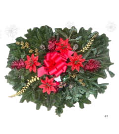 Christmas Grave Blanket. An arrangement by Flowers by Peter.