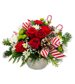 Candy Cane Blossom. An arrangement by April Showers Floral Designs.