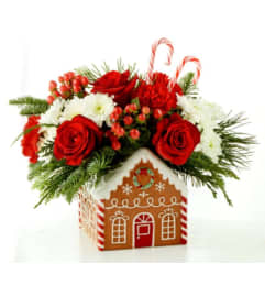 Gingerbread Joy Bouquet. An arrangement by Julie's Artistic Rose.