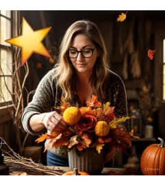 Designer's Choice *Plus* Fall Themed Arrangement. An arrangement by Anne Marie Rose Floral Design.