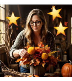 Designer's Choice *Lux* Fall Themed Arrangement. An arrangement by Anne Marie Rose Floral Design.