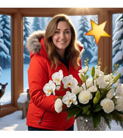 Designer's Choice *Plus* Winter Themed Floral Arrangement. An arrangement by Anne Marie Rose Floral Design.