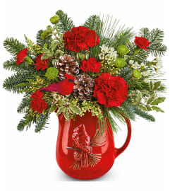 Teleflora's Festive Flight Bouquet. An arrangement by Ada's Flowers.