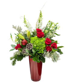 Holiday Elegance. An arrangement by Ada's Flowers.