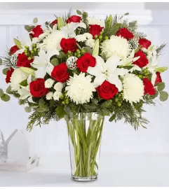 Unique Elegant Christmas. An arrangement by Anthurium Gardens Florist. Unique Elegant Christmas. An arrangement by Anthurium Gardens Florist.