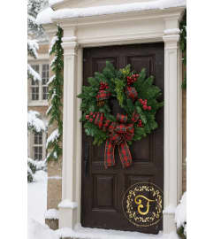 Berry Christmas Wreath. An arrangement by Anderson Flowers.