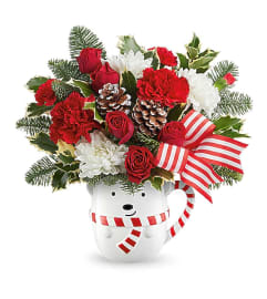 Frosty Floral Hug. An arrangement by Kitchener Ontario Florist.