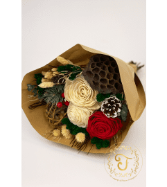 Berry and Bright Dried Bouquet. An arrangement by Lori's Hearts and Flowers.