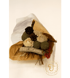 Festive forest Wrapped Dried Bouquet. An arrangement by Floratechnics. Festive forest Wrapped Dried Bouquet. An arrangement by Floratechnics.