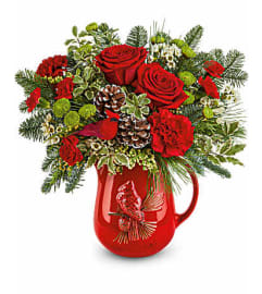 Teleflora's Festive Flight Bouquet. An arrangement by Michael's Flowers.