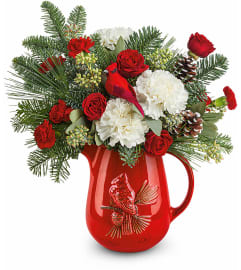 Scarlet Cardinal Bouquet. An arrangement by Mardi Gras Florist.