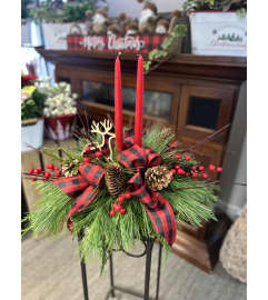 Rustic Reindeer. An arrangement by Linda's Floral Designs.