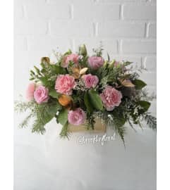 Rose Gold Glow. An arrangement by Brooklin Floral and Garden Shoppe Inc..