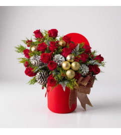 Crimson Holiday Embrace. An arrangement by Cantutas Florist. Crimson Holiday Embrace. An arrangement by Cantutas Florist.