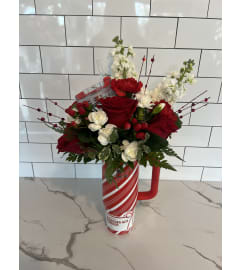 40 oz Christmas Stanley Cup Bouquet-limited edition. An arrangement by Brookdale Flowers and Gifts. 40 oz Christmas Stanley Cup Bouquet-limited edition. An arrangement by Brookdale Flowers and Gifts.