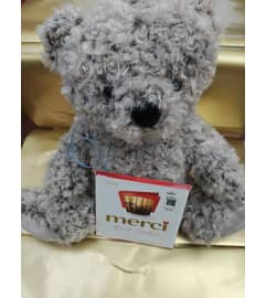 Teddy with chocolates. An arrangement by KW Flowers.