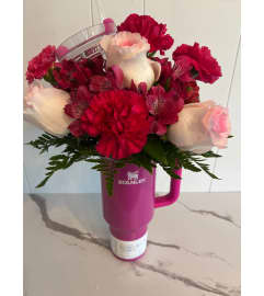 Stanley 40oz Cup Bouquet- cup color may vary. An arrangement by Brookdale Flowers and Gifts.